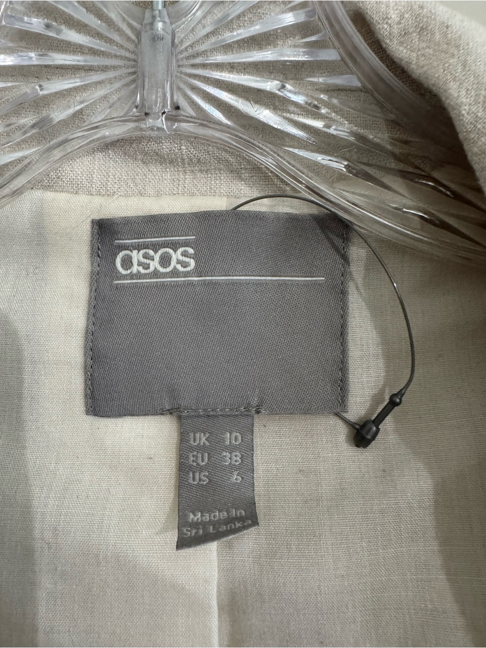 ASOS Cream Double-Breasted Blazer Jacket - Picture 2 of 3